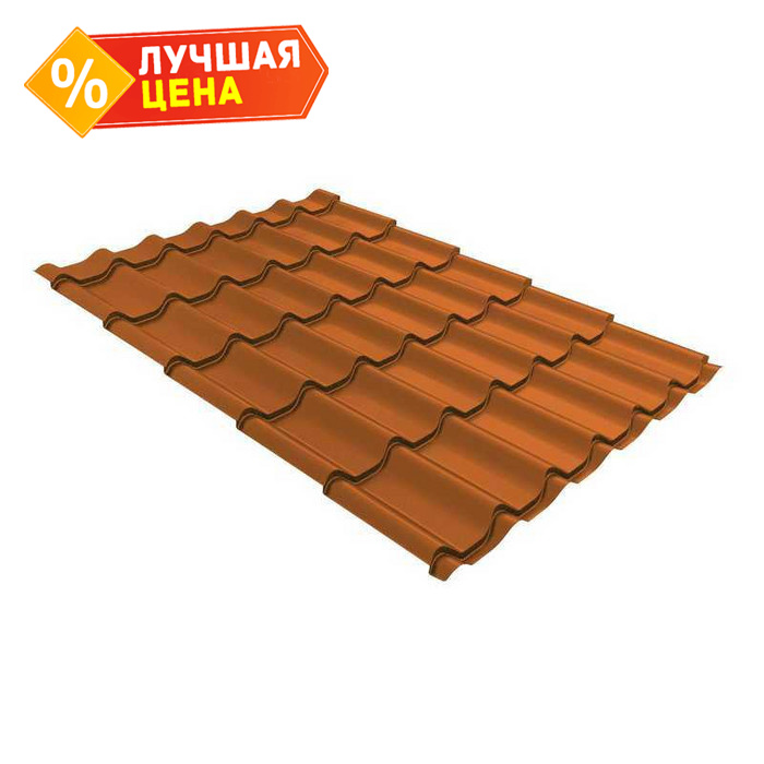 Металлочерепица Grand Line Монтеррей 0,5 Quarzit Cuprum Steel