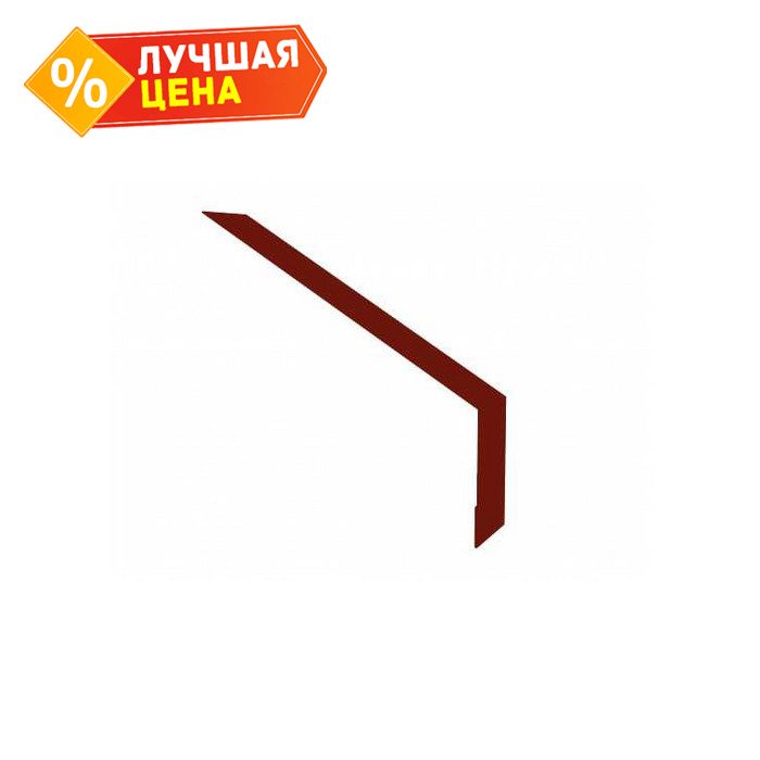 Планка капельник 135х50 0,45 PE с пленкой RAL 3009 оксидно-красный