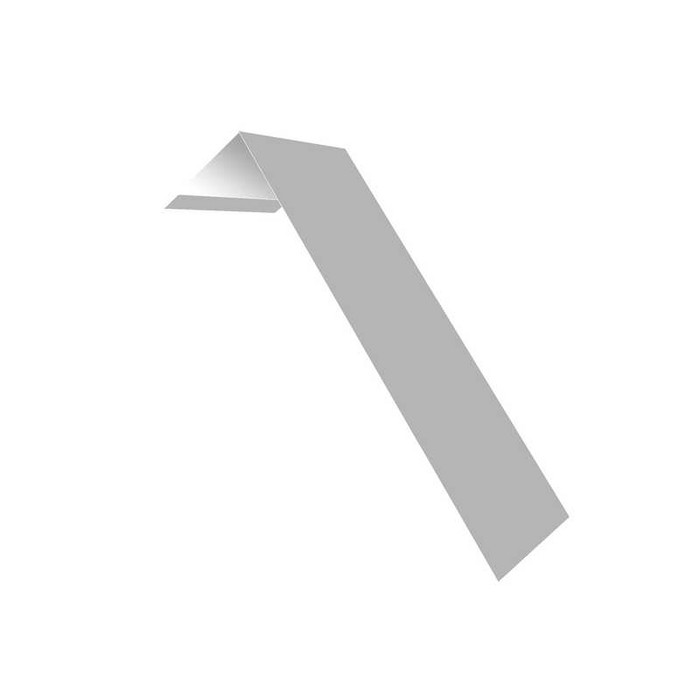 Планка лобовая/околооконная простая 190х50 0,4 PE с пленкой RAL 9003 сигнальный белый - фото №1